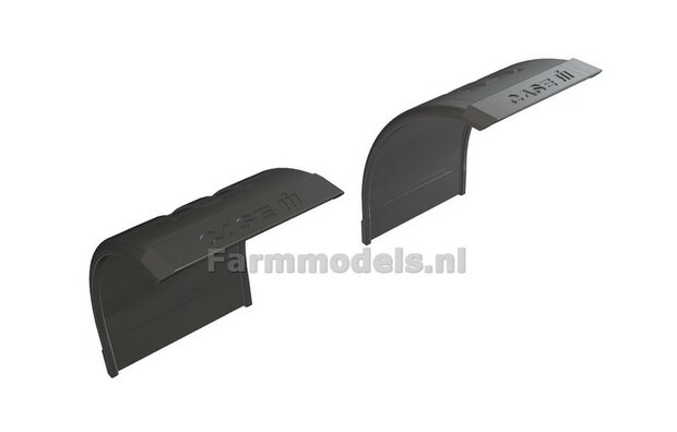 2x CASE IH spatborden 21.5 mm breed &quot;BIG &Oslash;&quot; Version ZONDER STEUNEN RESIN, Blank geleverd 1:32