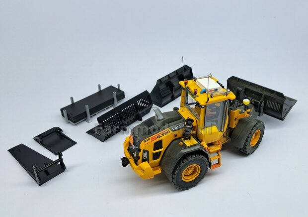 DICHTE BECO BAK 93.4mm breed  RESIN BLANK incl. BECO stickers past o.a. aan snelwissel 510005 t/m 510095 &amp; Volvo VAB-STD van AT  1:32 