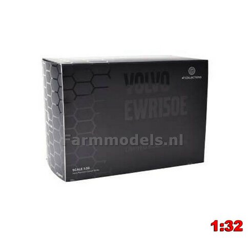 BLACK Ed. Volvo EWR150E kraan NOKIAN banden + Tiltrotator S6/S60 snelwissel + bak + FREE GIFT STICKERSET (verboden) 1:32 AT3200116