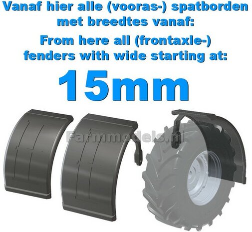 Vanaf hier alle Vooras spatborden 15 mm breed en breder 1:32  