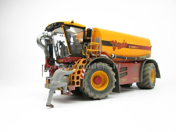 VREDO VT 7028: 2x Michelin 1050 lagedruk Banden &Oslash; 61.5 x 33.3 mm + ALU. velgen VREDO GEEL gespoten 1:32 Farmmodels Custom Line Series    