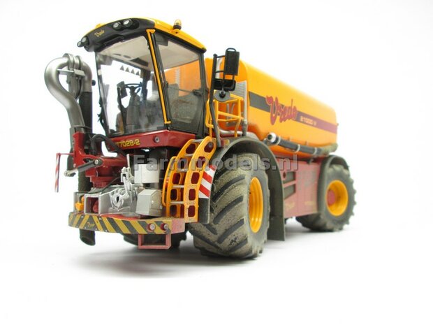 VREDO VT 7028: 2x Michelin 1050 lagedruk Banden &Oslash; 61.5 x 33.3 mm + ALU. velgen VREDO GEEL gespoten 1:32 Farmmodels Custom Line Series    