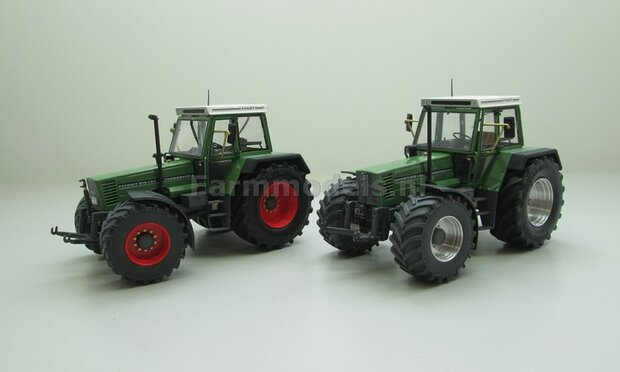 Fendt 612- 615 WeiseToys: Brede Vooras banden &Oslash; 47.5 mm x 20,5 mm breed + ALU. velgen FENDT ROOD geleverd 1:32 Farmmodels Custom Line Series 