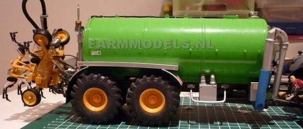 UNIVERSEEL: Brede banden &Oslash; 58 x 28 mm + ALUMINIUM velgen CLAAS ORANJE gespoten geleverd 1:32 Farmmodels Custom Line Series 