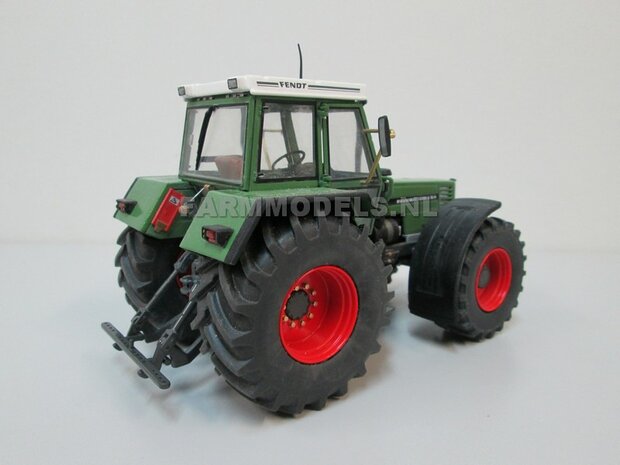 FENDT 612- 615 WeiseToys: Brede banden &Oslash; 58 x 28 m + ALU. velgen FENDT ROOD Gespoten+  &Oslash;3 mm as + U-profiel 1:32 Farmmodels Custom Line Series   