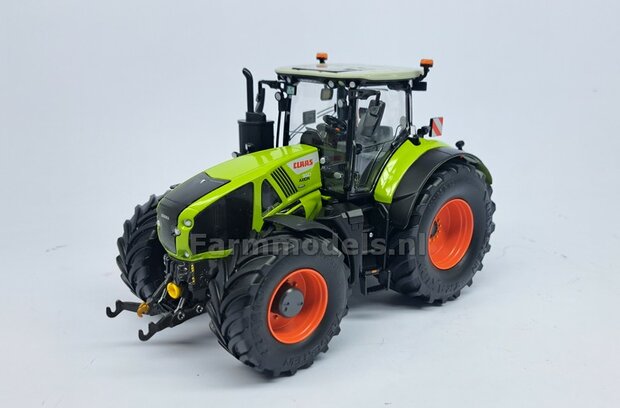 CLAAS 950/ 960 Wiking: 2x Vredestein Banden &Oslash; 57.8 mm Kunststof Velgen CLAAS ORANJE Gespoten  1:32   Farmmodels Custom Line Series  