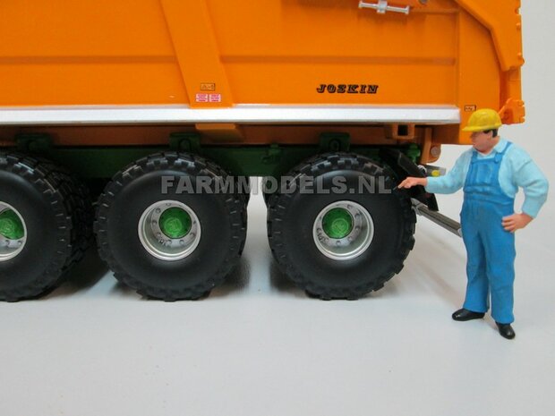 2x Michelin XS banden + ZWART GLANS gespoten velgen, &Oslash; 43 mm, geschikt voor Farmmodels/ ROS assen, 1:32