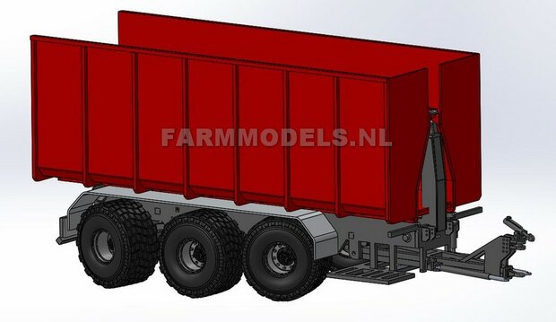 2x Michelin XS banden + ZWART GLANS gespoten velgen, &Oslash; 43 mm, geschikt voor Farmmodels/ ROS assen, 1:32