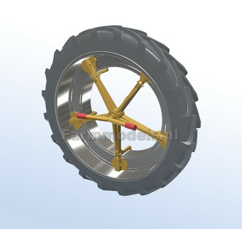 MOLCON 5-STER dubbellucht koppelsysteem &Oslash; 30mm. Materiaal Resin, ALUMINIUM METALIC Gespoten geleverd Universeel te gebruiken 1:32 