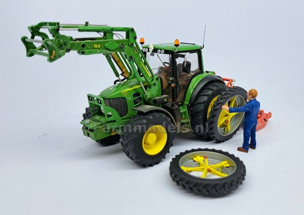 MOLCON 5-STER dubbellucht koppelsysteem &Oslash; 42mm. Materiaal Resin JOHN DEERE GEEL Gespoten  Universeel te gebruiken 1:32   