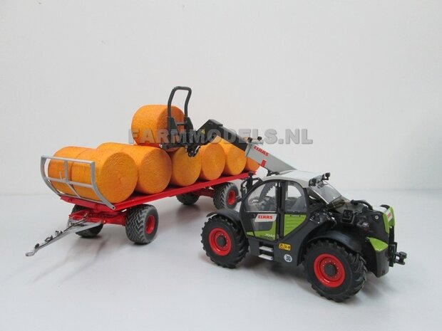 Hooivork Claas / Fendt grijs kleur t.b.v. Voorlader (Wiking) trekkers  1:32                    