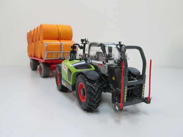 Hooivork Claas / Fendt grijs kleur t.b.v. Voorlader (Wiking) trekkers  1:32                    