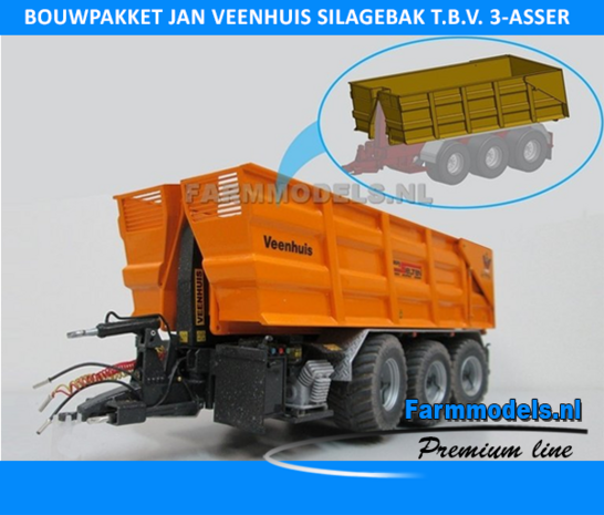 Jan Veenhuis Silagebak t.b.v. 3 asser haakarm Carrier BOUWKIT 1:32 (HTD)