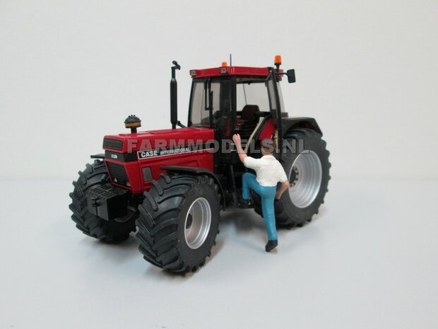 CASE IH SCHUCO: 2x Brede Banden &Oslash; 47.5 x 20.5 mm + ALU. velgen ALUMINIUM METALIC gespoten geleverd 1:32 Farmmodels Custom Line Series  