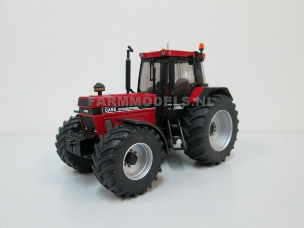 CASE IH SCHUCO: 2x Brede Banden &Oslash; 47.5 x 20.5 mm + ALU. velgen ALUMINIUM METALIC gespoten geleverd 1:32 Farmmodels Custom Line Series  