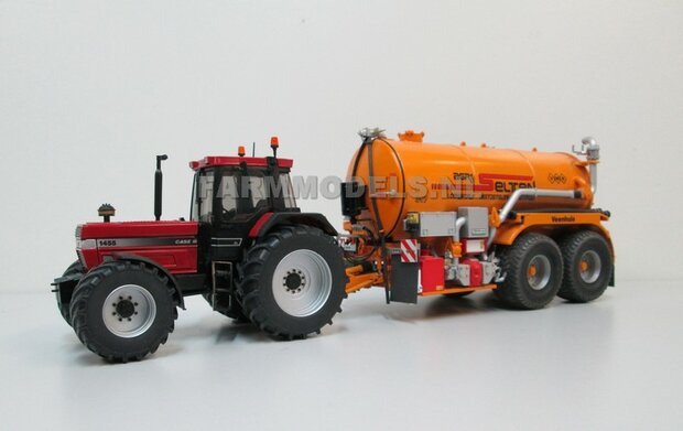 CASE IH SCHUCO: 2x Brede Banden &Oslash; 47.5 x 20.5 mm + ALU. velgen ALUMINIUM METALIC gespoten geleverd 1:32 Farmmodels Custom Line Series  