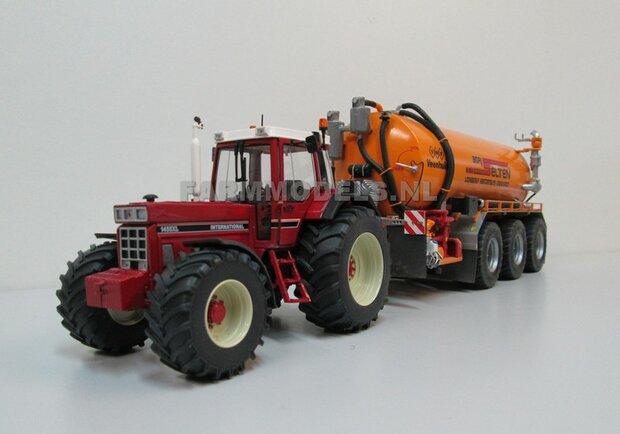 CASE IH SCHUCO: 2x Brede Banden &Oslash; 47.5 x 20.5 mm + ALU. velgen ALUMINIUM METALIC gespoten geleverd 1:32 Farmmodels Custom Line Series  