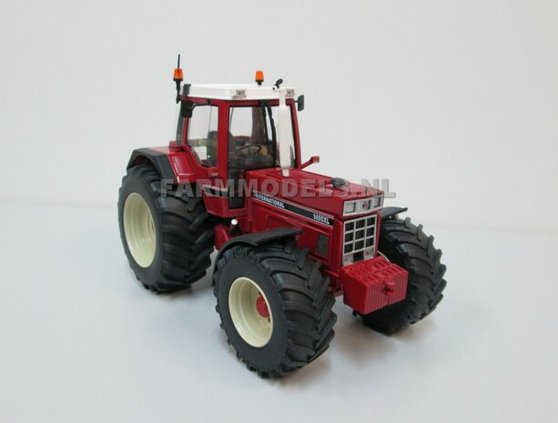 CASE IH SCHUCO: 2x Brede Banden &Oslash; 47.5 x 20.5 mm + ALU. velgen ALUMINIUM METALIC gespoten geleverd 1:32 Farmmodels Custom Line Series  