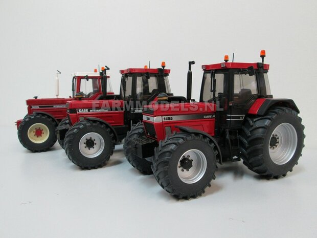 CASE IH SCHUCO: 2x Brede Banden &Oslash; 47 x 20.5 mm + ALU. velgen ALUMINIUM METALIC gespoten geleverd 1:32 Farmmodels Custom Line Series  