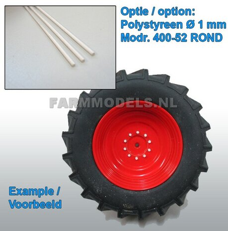 JD 7310R: 2x Vredestein Traxion Banden &Oslash; 54.5 x 23.5 mm + ALUMINIUM velgen JOHN DEERE GEEL gespoten  1:32   Farmmodels Custom Line Series