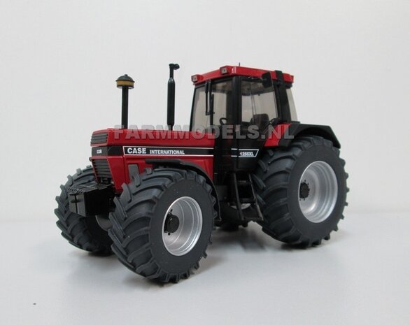 CASE IH SCHUCO: 2x Brede Banden &Oslash; 47.5 x 20.5 mm + ALU. velgen ALUMINIUM METALIC gespoten geleverd 1:32 Farmmodels Custom Line Series  