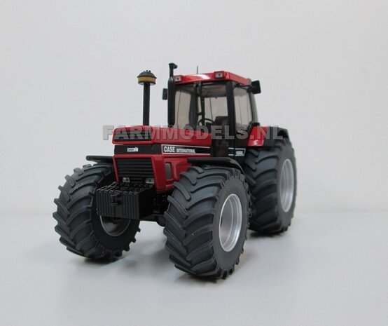 CASE IH SCHUCO: 2x Brede Banden &Oslash; 47.5 x 20.5 mm + ALU. velgen ALUMINIUM METALIC gespoten geleverd 1:32 Farmmodels Custom Line Series  