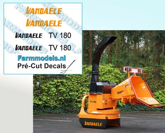 Vandaele TV 180 stickerset 6x op transparante folie Pr&eacute;-Cut Decals 1:32 Farmmodels.nl